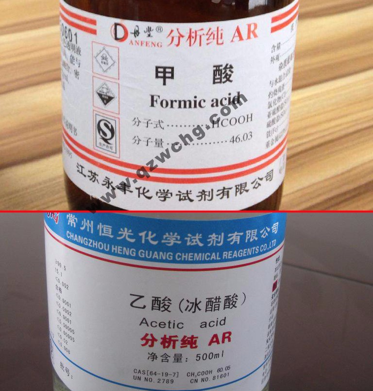 蟻酸，乙酸，甲酸，醋酸，冰醋酸，冰乙酸之間的名稱關系(圖1)